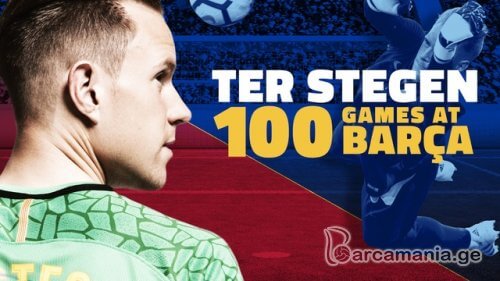 ტერ შტეგენმა ბარსელონაში მე-100 მატჩი ჩაატარა
