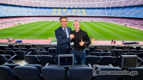 ინიესტამ კონტრაქტი გააფორმა (ვიდეო)