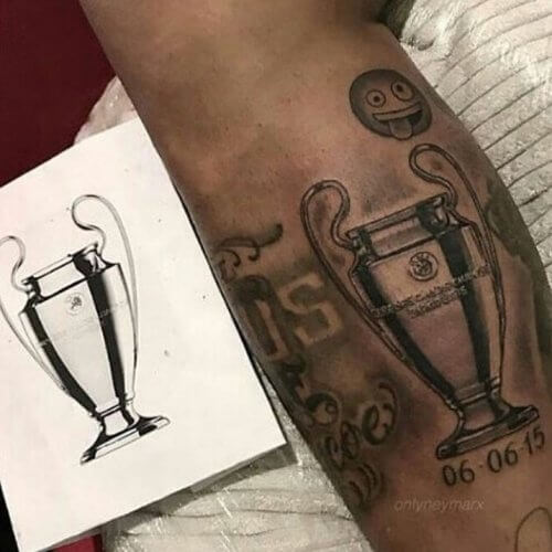 ნეიმარის ახალი ტატუ "ბარსელონასთან" ერთად ჩემპიონთა ლიგის მოგებას ეძღვნება