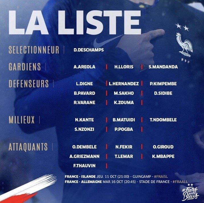 უსმან დემბელე საფრანგეთის ნაკრებში გამოიძახეს