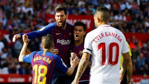 სუარესის გოლი და მესის ჰეთ-თრიქი: "ბარსელონამ" "სევილია" დრამატულ მატჩში დაამარცხა