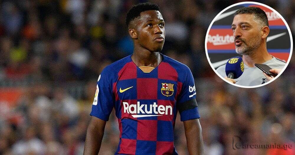 "ბარსელონა ბ"-ს მწვრთნელი ანსუ ფატისა და კარლეს პერესზე საუბრობს