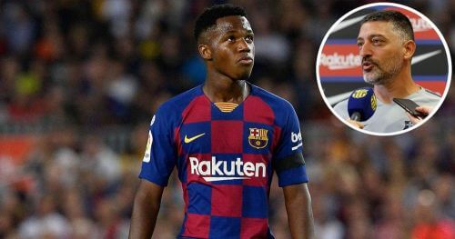 "ბარსელონა ბ"-ს მწვრთნელი ანსუ ფატისა და კარლეს პერესზე საუბრობს