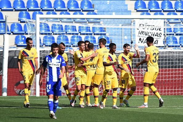ალავესი-ბარსელონა - პირველი ტაიმის შეფასებები