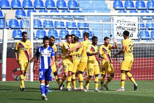 ალავესი-ბარსელონა - პირველი ტაიმის შეფასებები