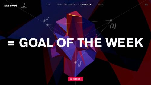 ლუის სუარესი ჩემპიონთა ლიგის კვირის საუკეთესო გოლის ავტორის ნომინანტთა შორის მოხვდა