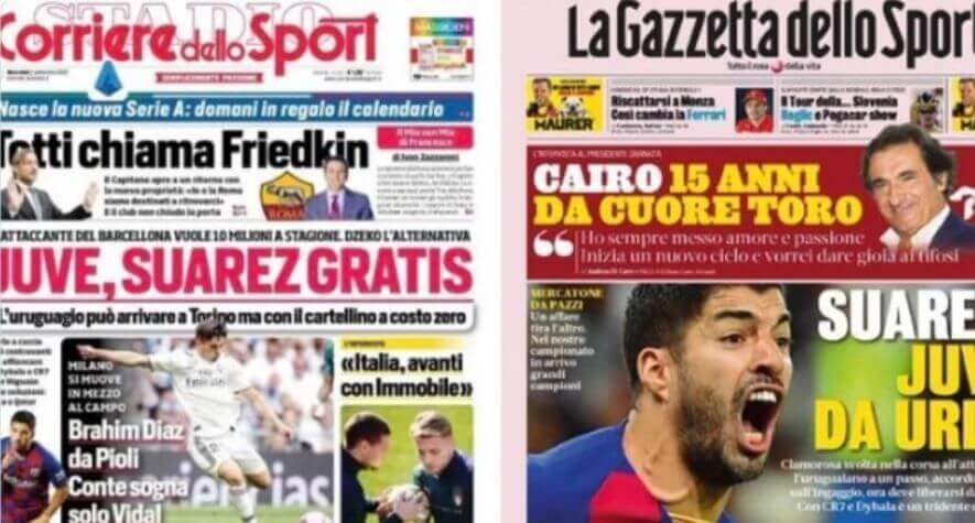 "იუვენტუსს" ლუის სუარესის ხელში ჩაგდება უფასოდ სურს