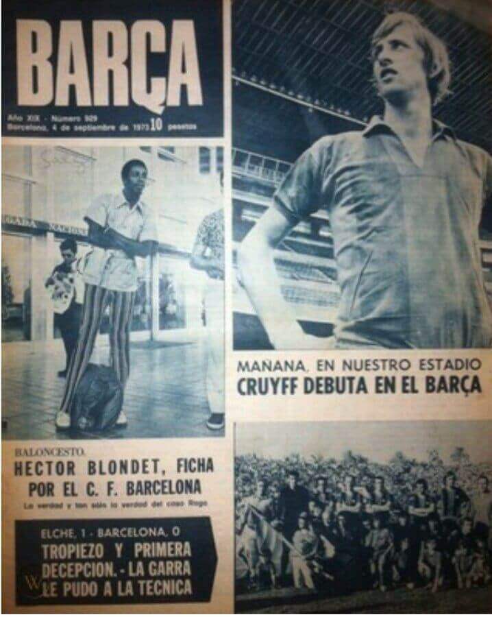 47 წლის წინ "ბარსას" რიგებში იოჰან კრუიფის დებიუტი შედგა