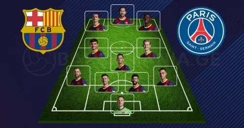 ბარსელონა-პსჟ - შემადგენლობა ცნობილია