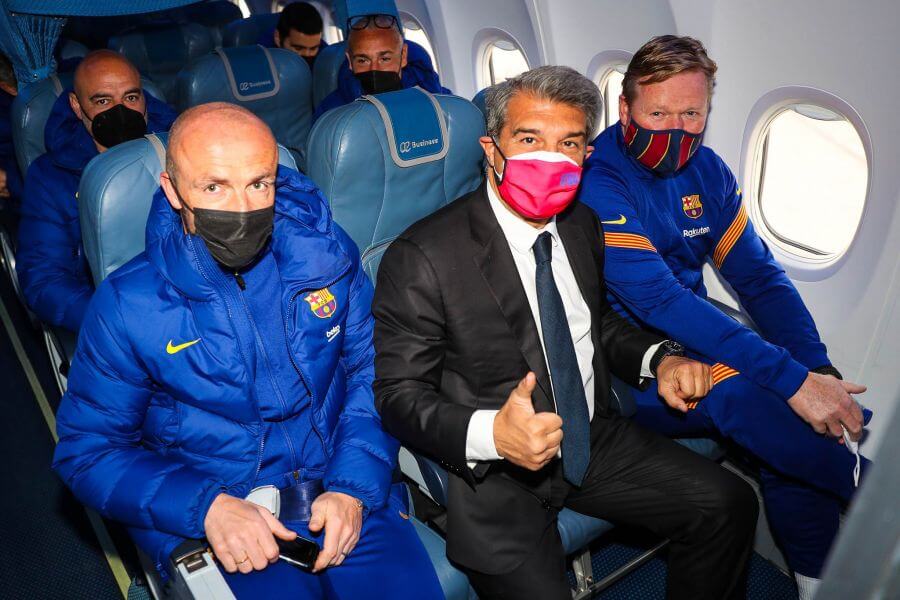 ჟოან ლაპორტა მადრიდში გუნდთან ერთად ჩაფრინდა