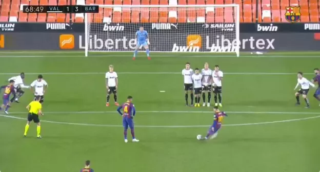 მესის ბრწყინვალე ჯარიმა ვალენსიას კარში