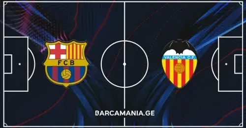 ბარსელონას სასტარტო შემადგენლობა ვალენსიას წინააღმდეგ