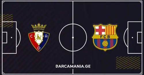 სასტარტო შემადგენლობა ოსასუნას წინააღმდეგ