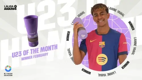 ლამინ იამალი თვის საუკეთესო ახალგაზრდა ფეხბურთელია